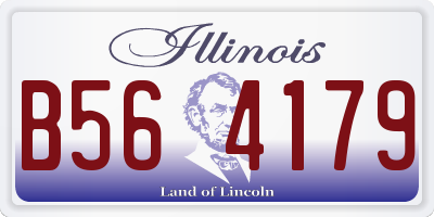 IL license plate B564179