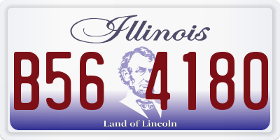 IL license plate B564180