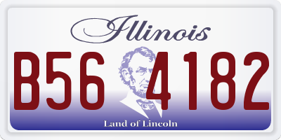 IL license plate B564182