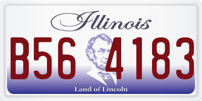 IL license plate B564183