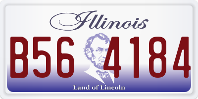 IL license plate B564184