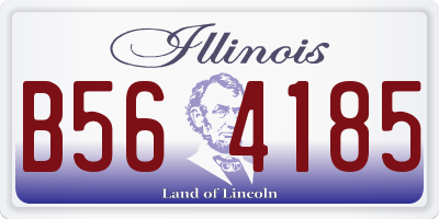 IL license plate B564185