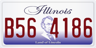 IL license plate B564186