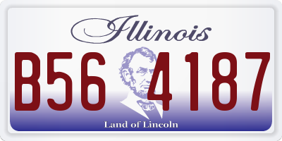 IL license plate B564187