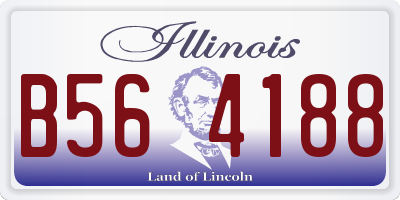 IL license plate B564188