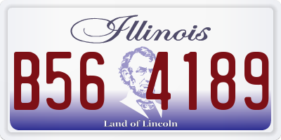IL license plate B564189