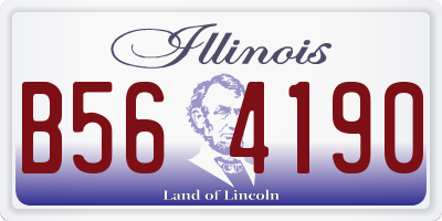 IL license plate B564190