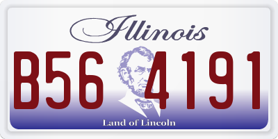 IL license plate B564191