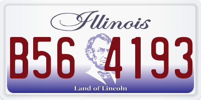 IL license plate B564193