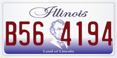IL license plate B564194