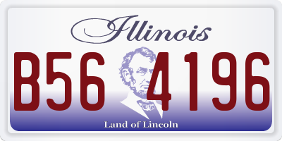 IL license plate B564196