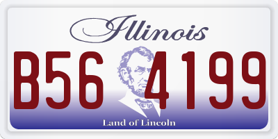 IL license plate B564199