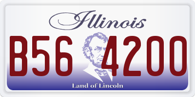 IL license plate B564200