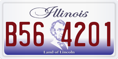 IL license plate B564201