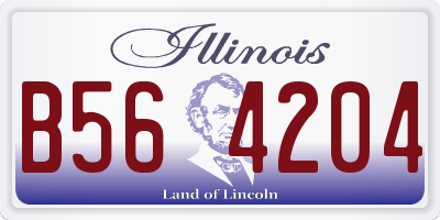 IL license plate B564204