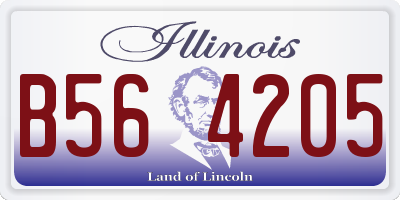 IL license plate B564205
