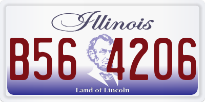 IL license plate B564206