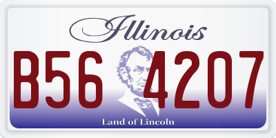 IL license plate B564207