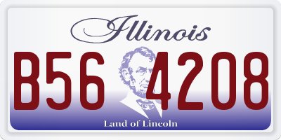 IL license plate B564208
