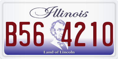 IL license plate B564210