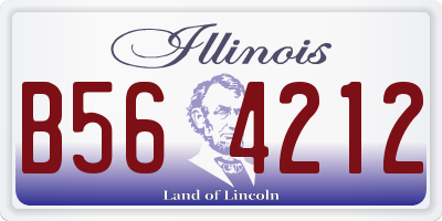 IL license plate B564212