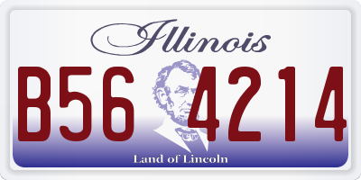 IL license plate B564214