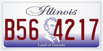 IL license plate B564217