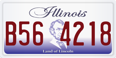 IL license plate B564218