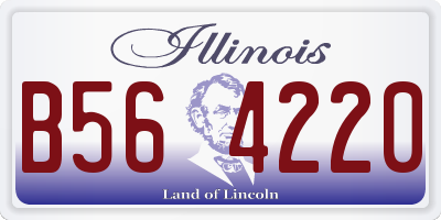 IL license plate B564220