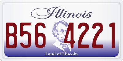 IL license plate B564221