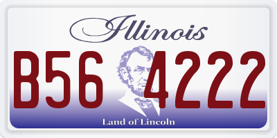 IL license plate B564222