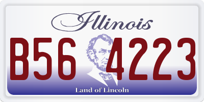 IL license plate B564223