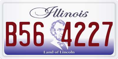 IL license plate B564227