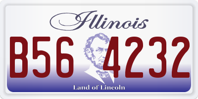 IL license plate B564232