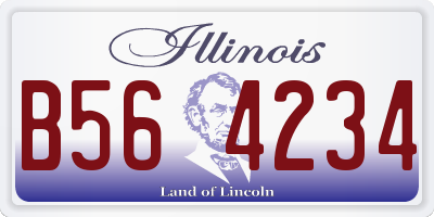 IL license plate B564234