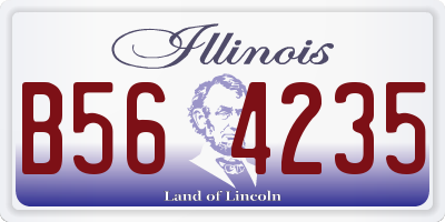 IL license plate B564235