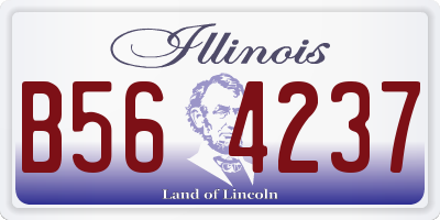 IL license plate B564237