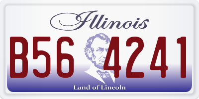 IL license plate B564241