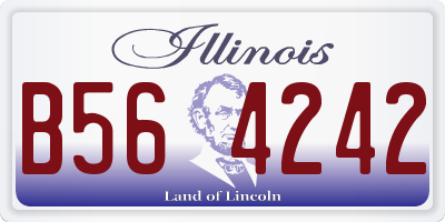 IL license plate B564242