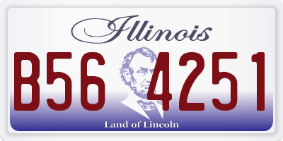 IL license plate B564251