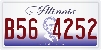 IL license plate B564252