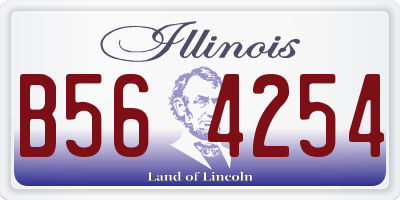IL license plate B564254