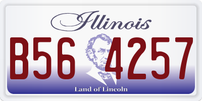 IL license plate B564257