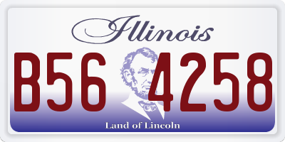 IL license plate B564258