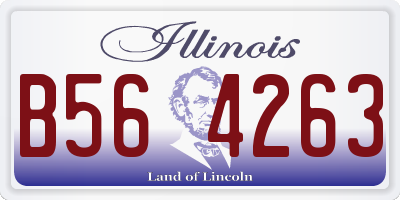 IL license plate B564263