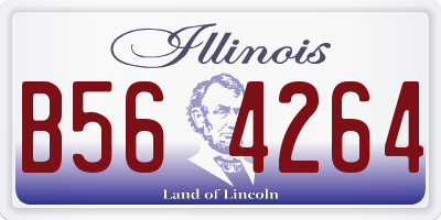 IL license plate B564264