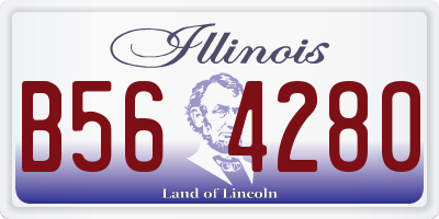 IL license plate B564280