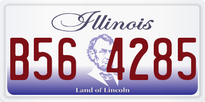 IL license plate B564285