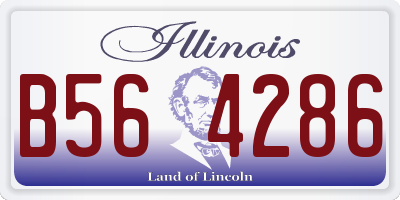 IL license plate B564286