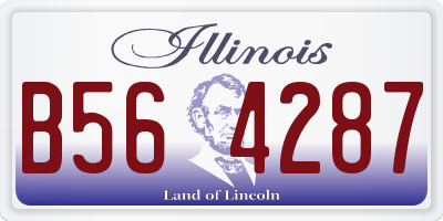 IL license plate B564287
